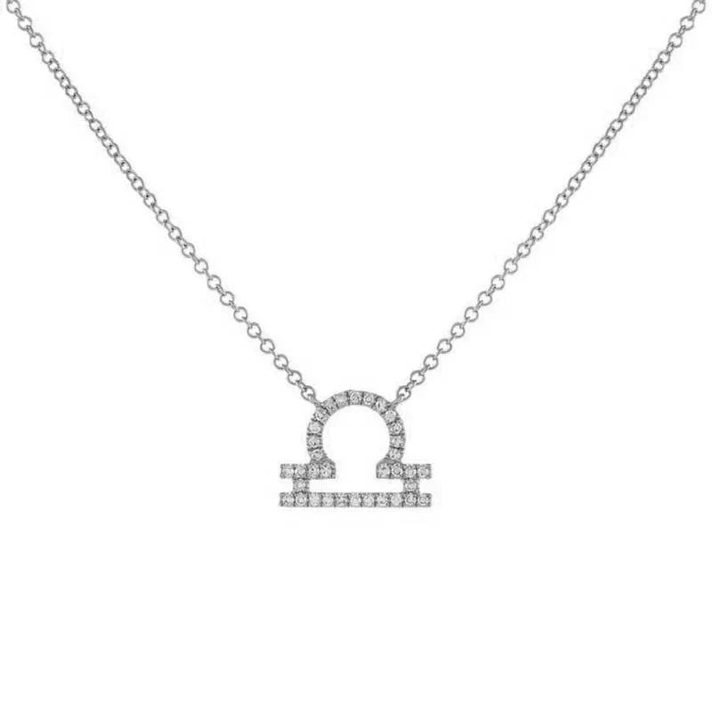 Dainty Diamond Zodiac Sign Necklace - Veinci