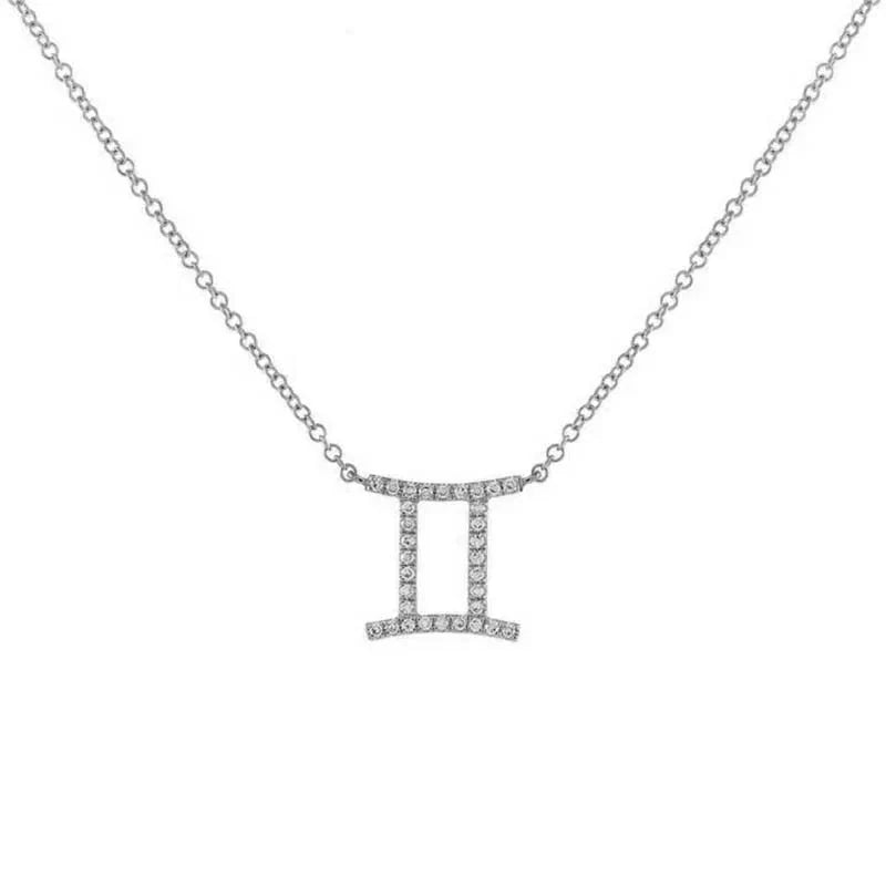 Dainty Diamond Zodiac Sign Necklace - Veinci