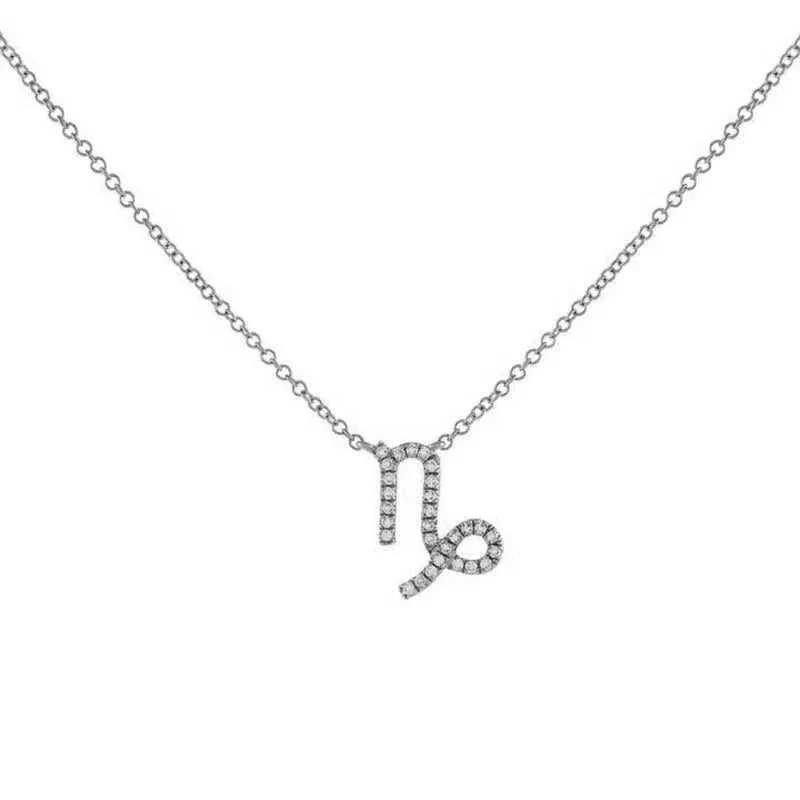 Dainty Diamond Zodiac Sign Necklace - Veinci