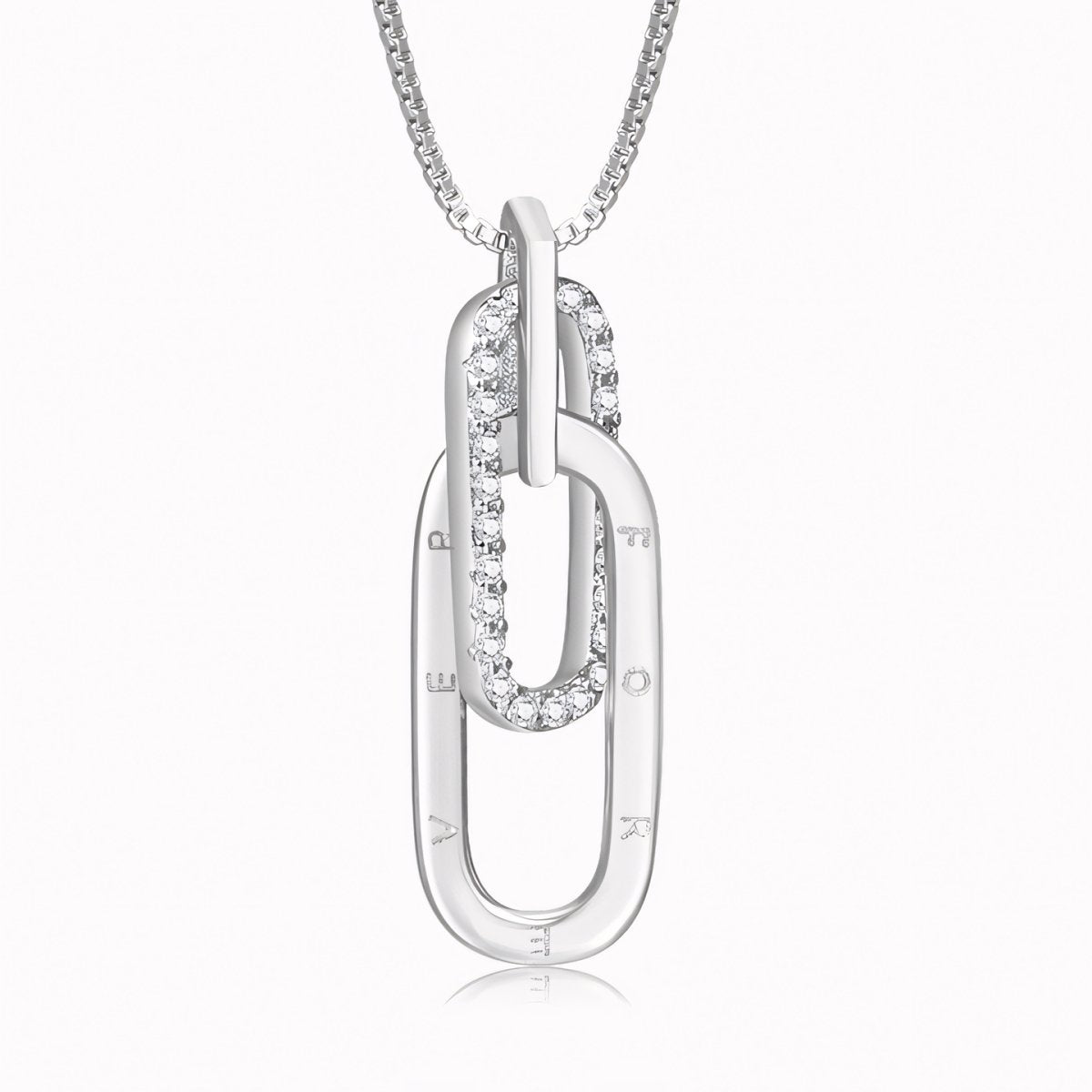 Dainty Forever Paperclip Love Necklace - Veinci