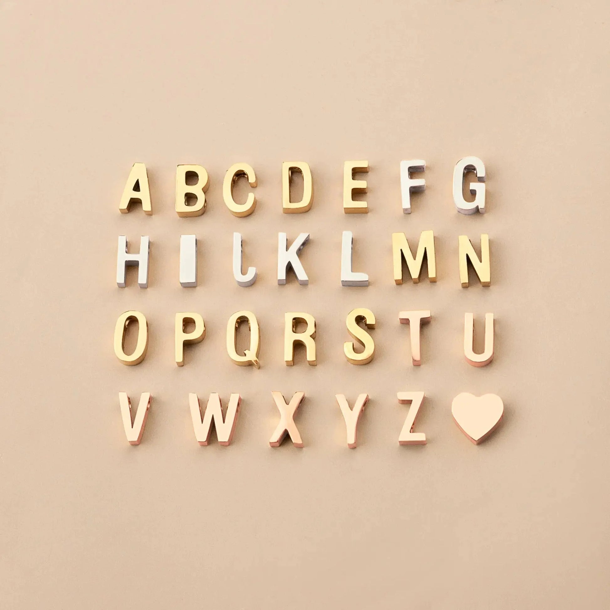 Dainty Heart & Birthstone Letter Initial Necklace - Veinci