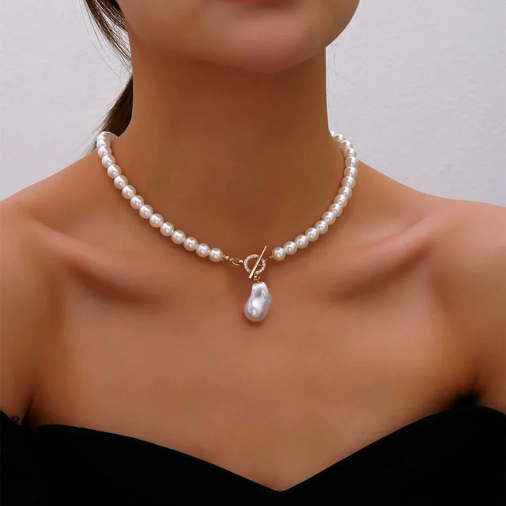 Elegant Pearl Statement Necklaces - Veinci