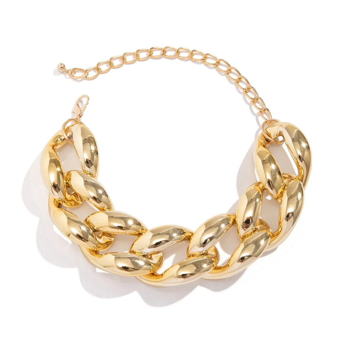 Exaggerated Chunky Cuban Link Choker Necklace - Veinci