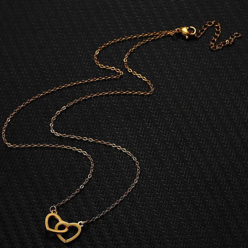 Minimal Love Lock Heart Necklace - Veinci