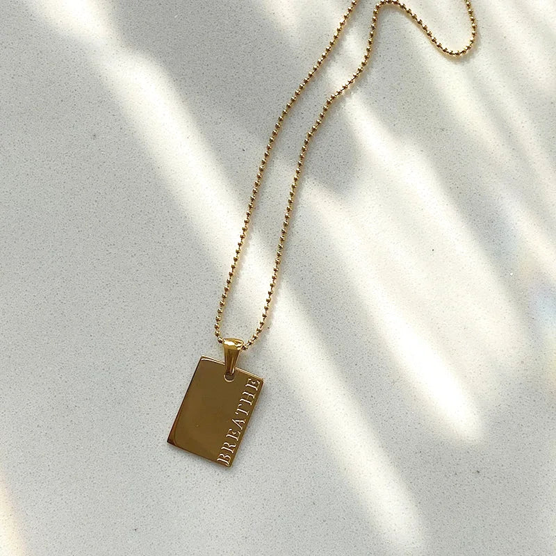 Positive Affirmation Engraved Necklaces - Veinci