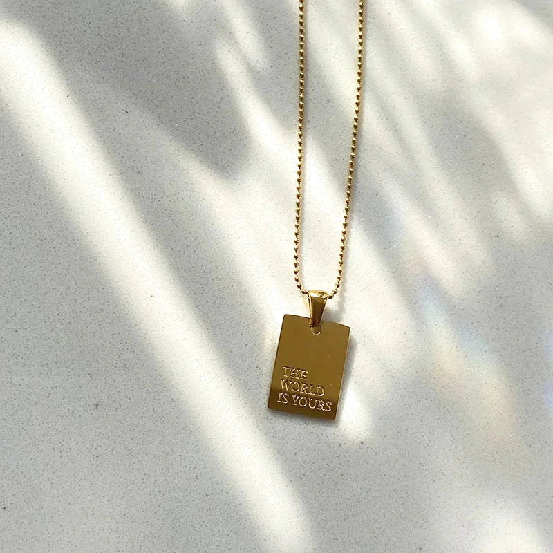 Positive Affirmation Engraved Necklaces - Veinci