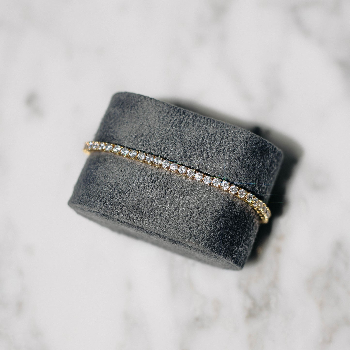 3 mm Moissanite Tennis Bracelet Gold