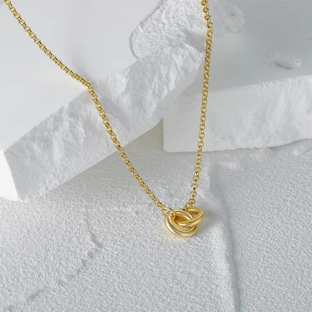 S925 Dainty Forever Linked Necklace - Veinci