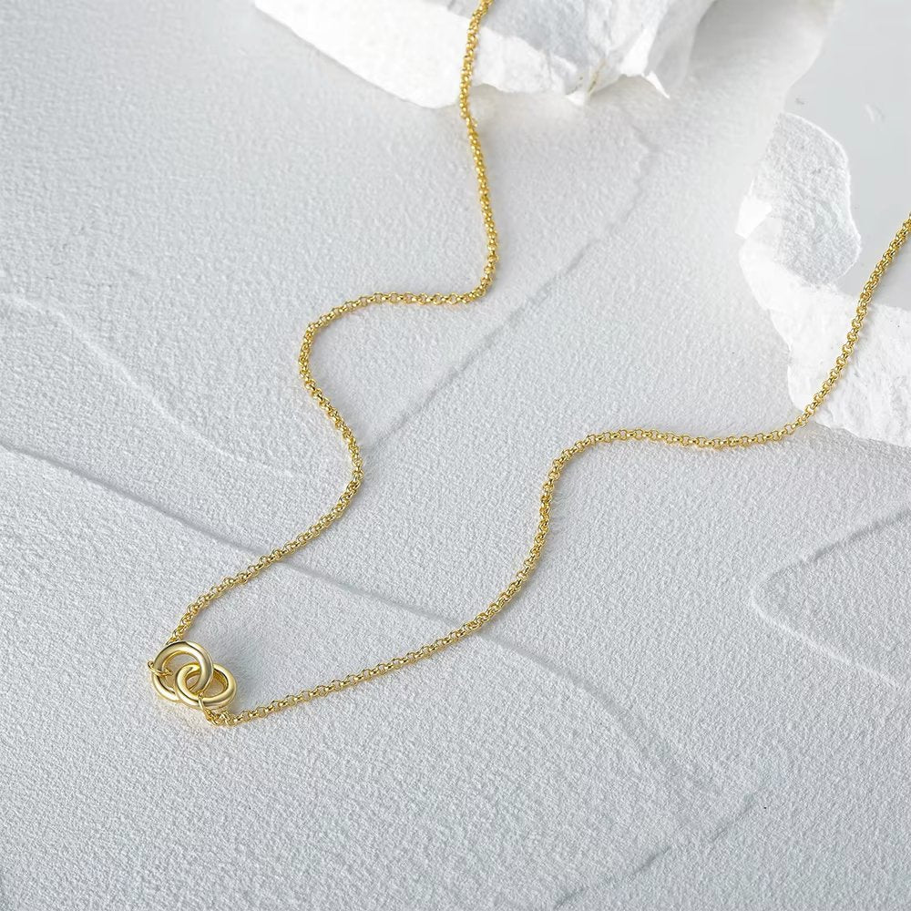 S925 Dainty Forever Linked Necklace - Veinci