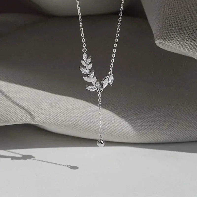 S925 Diamond Tree Botanical Necklace - Veinci