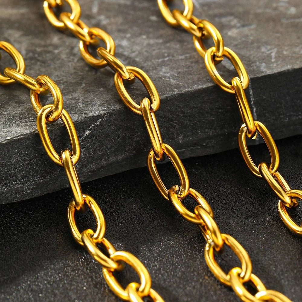 Simple Paperclip Necklace & Bracelet Set - Veinci