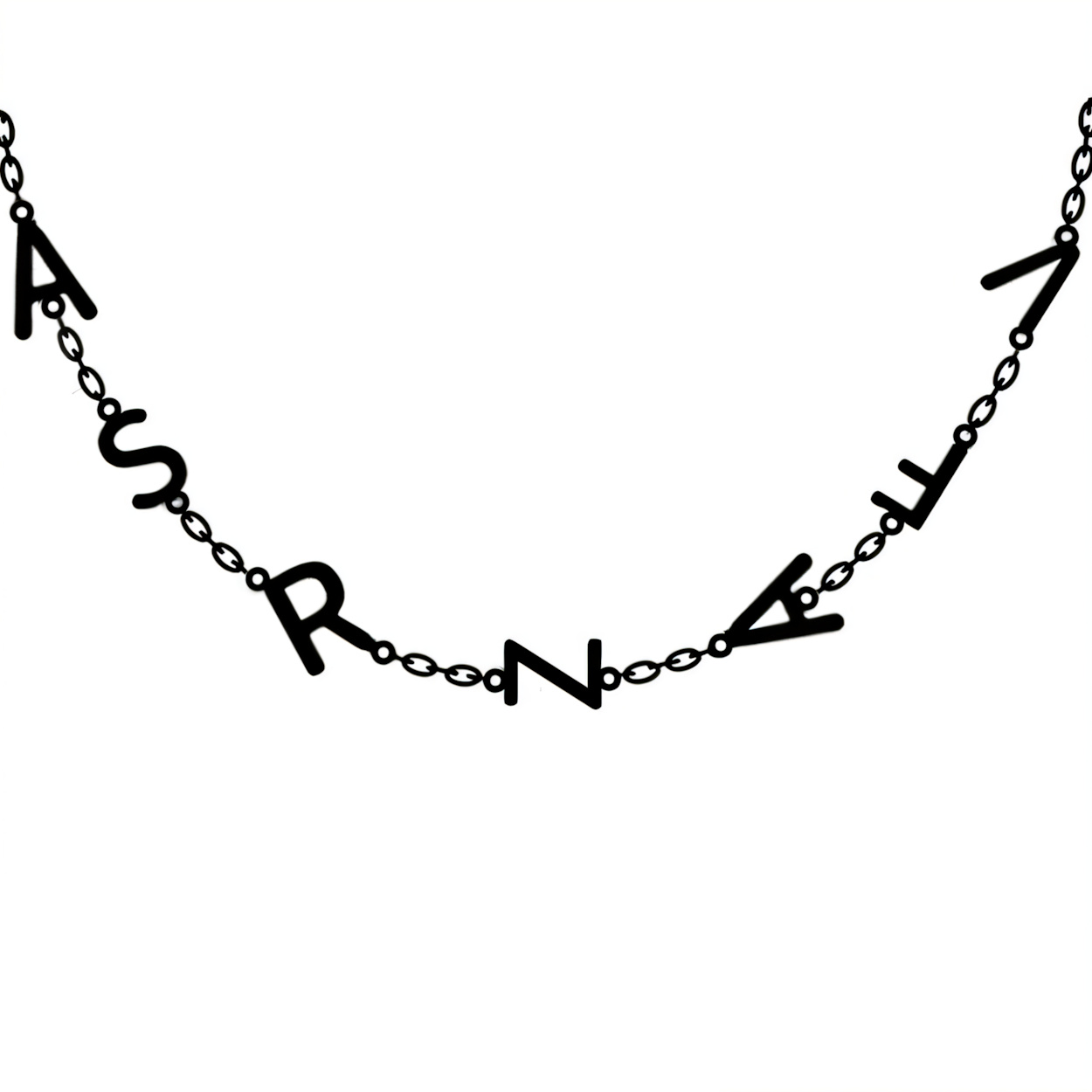 Personalisiert aus der Mitte -Briefkette personalisiert