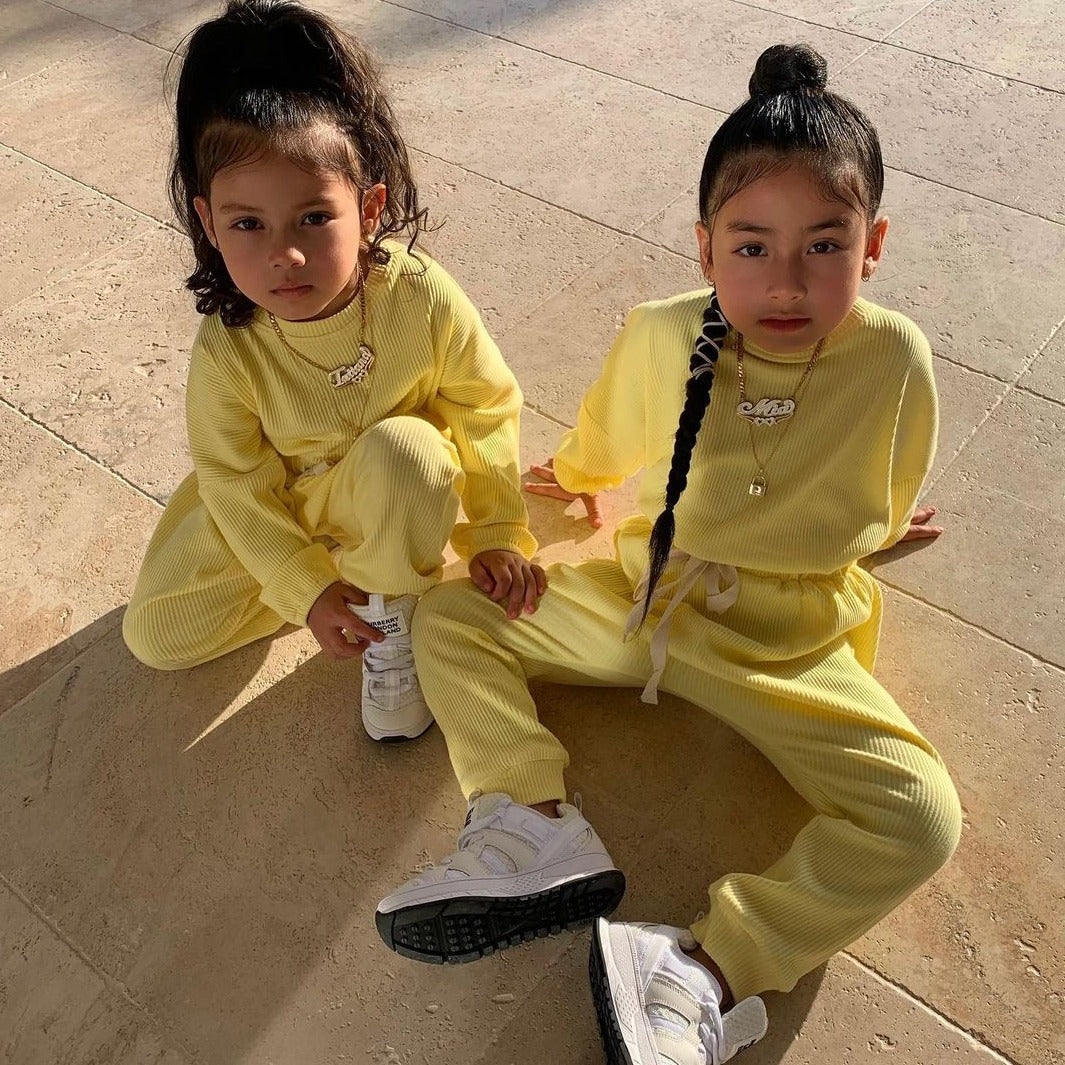 Collar de nombre de corazón chapado doble para niños