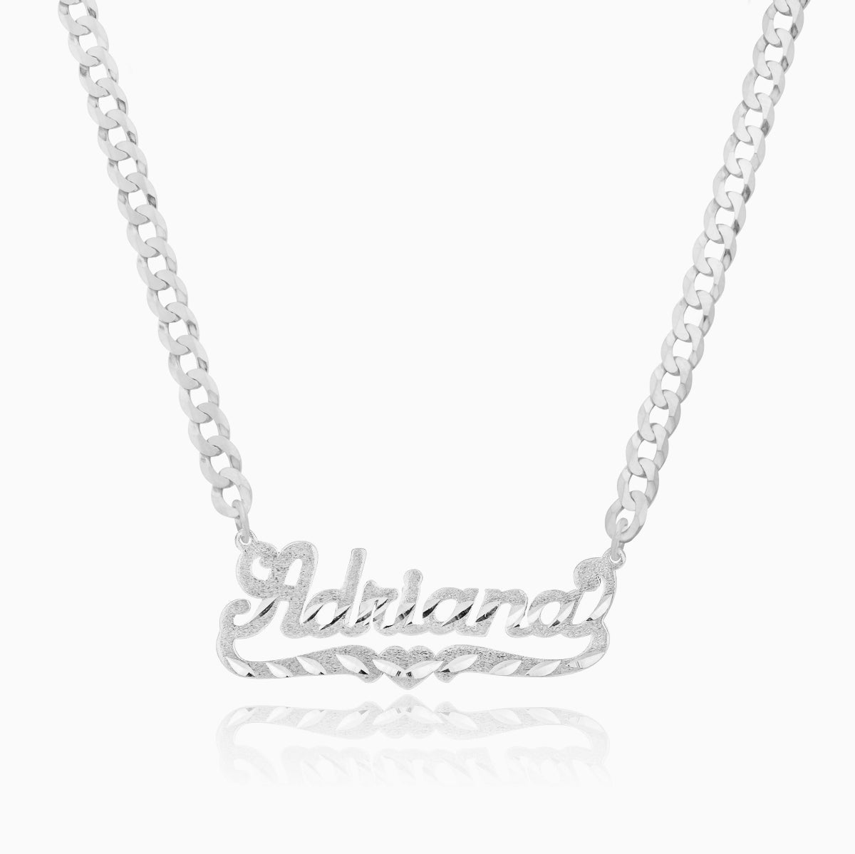 Collar de nombre de corte de diamante para niños