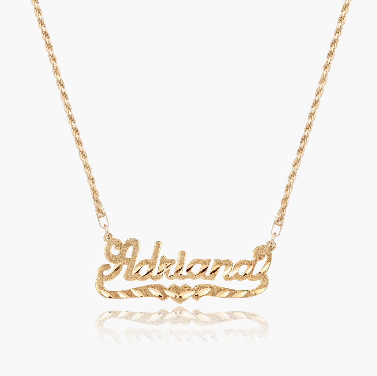 Collar de nombre de corte de diamante para niños