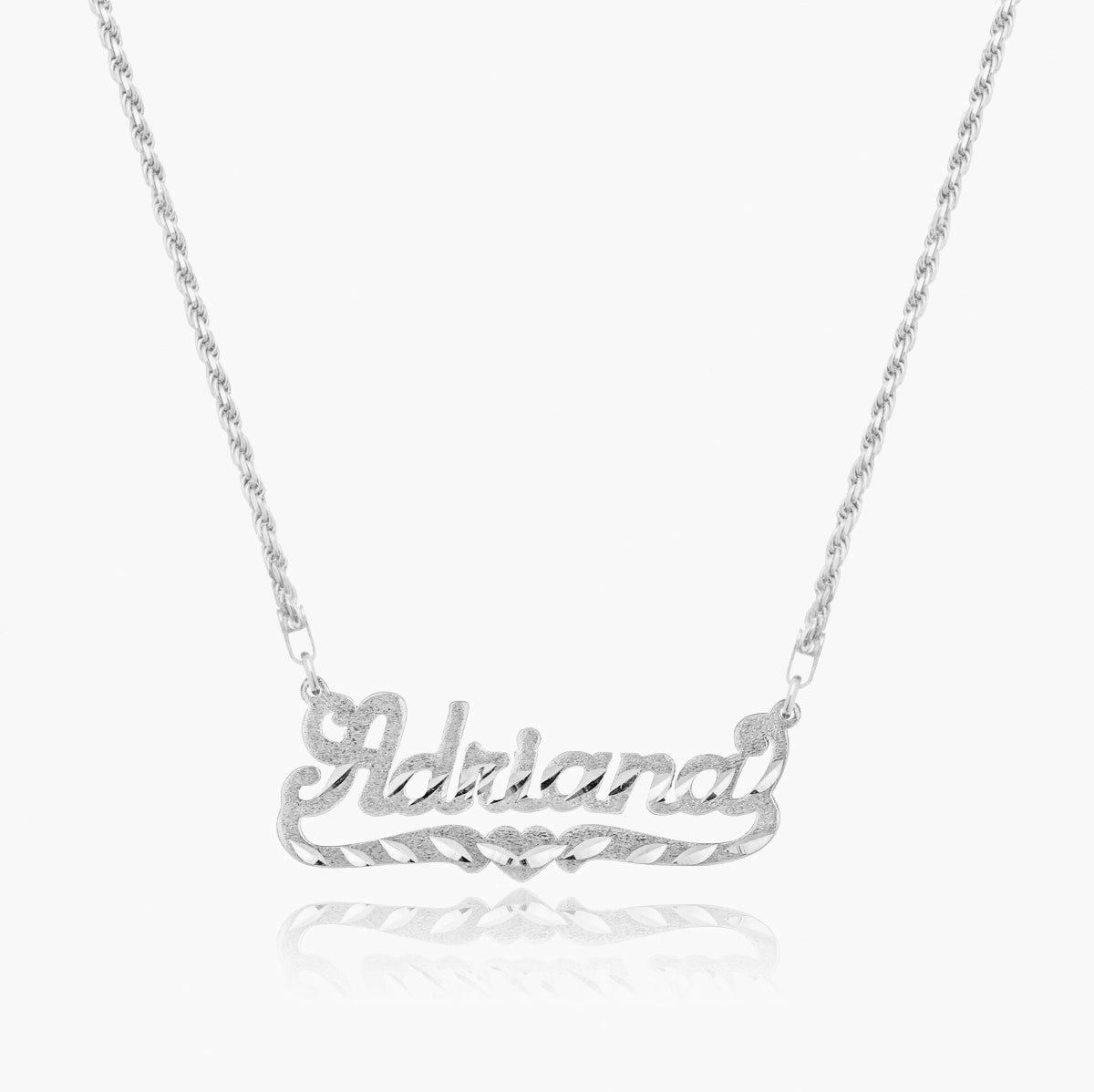Collar de nombre de corte de diamante para niños