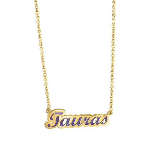 Custom Color Name Necklace