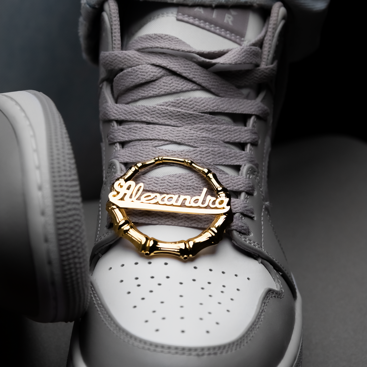 Placa de identificación de bambú de zapatillas