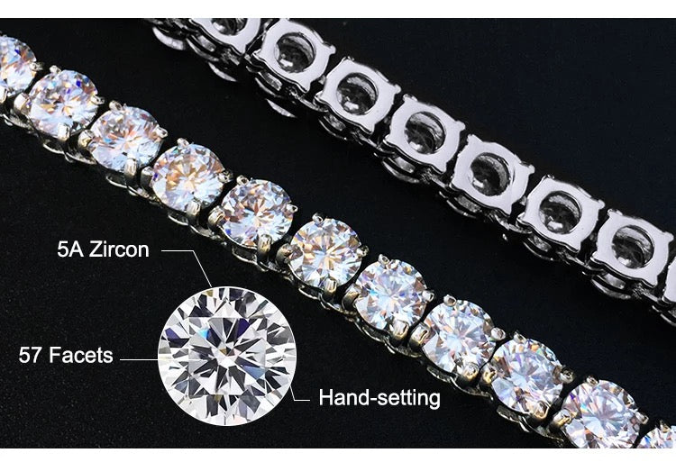 Tennis Chain White Gold 5mm