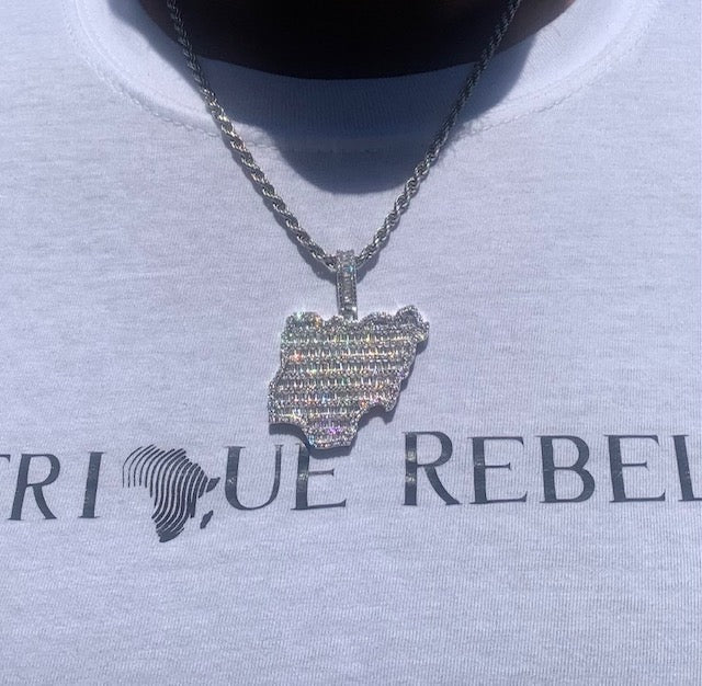 Exklusive Iced Baguette Stone Nigeria Anhänger