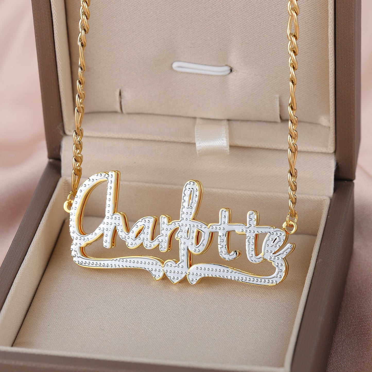 Twee toon ketting met hart
