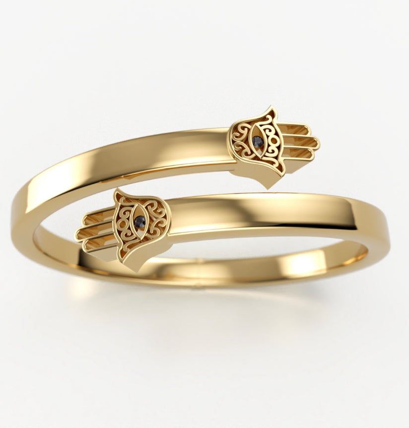 Exclusive Mens Hamsa Evil Eye Hugger Bracelet