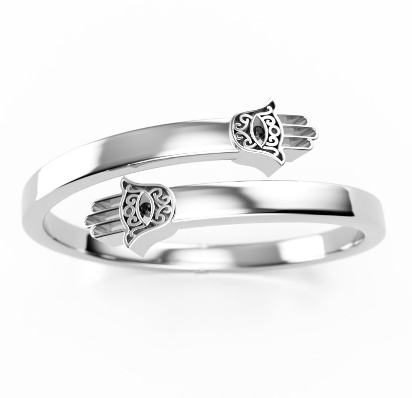 Exclusive Mens Hamsa Evil Eye Hugger Bracelet