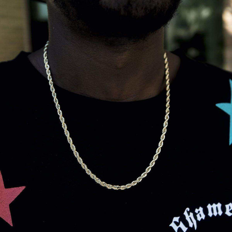 Mens Rope Link Chain 4MM