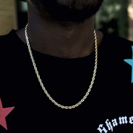 Mens Rope Link Chain 4MM