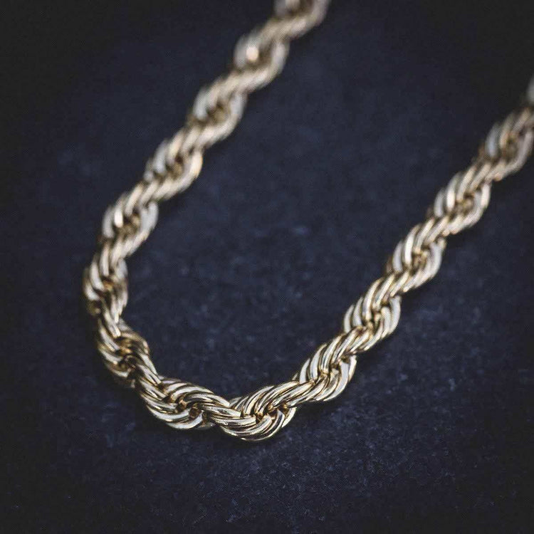 Mens Rope Link Chain 4MM