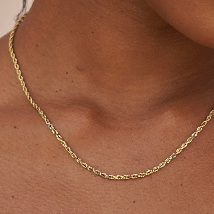 Gold Rope Necklace 3mm