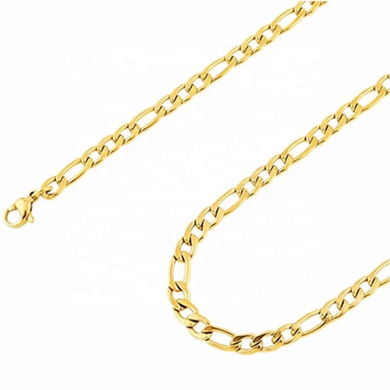 Figaro Chain 4MM Gold