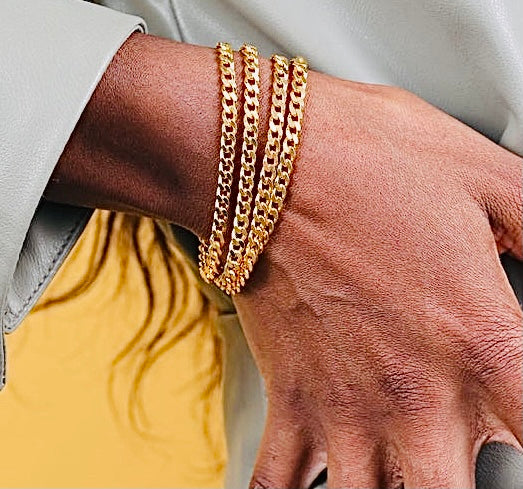 Kubanisches Armband 6 mm Gold