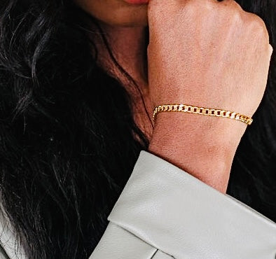 Kubanisches Armband 6 mm Gold