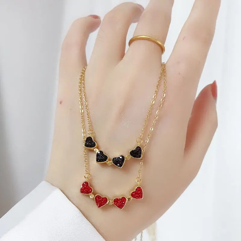 Verzauberte Klee Herzkette