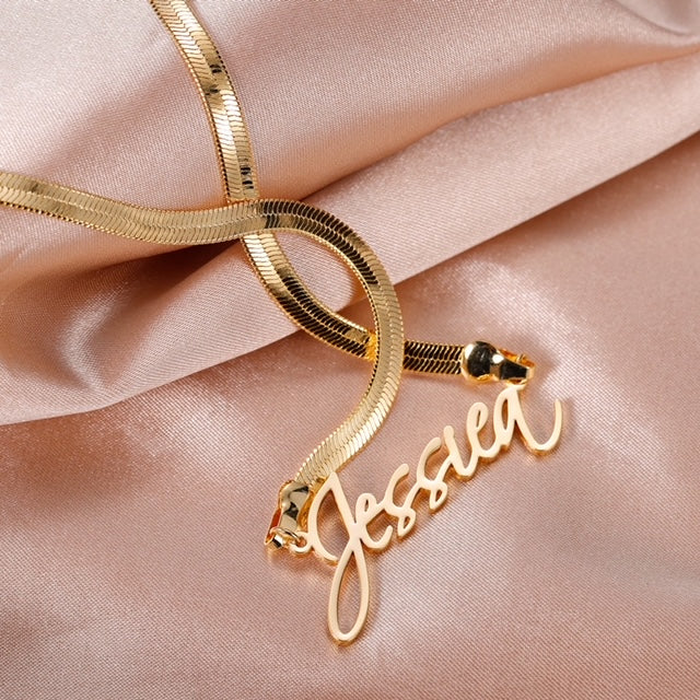 Fischgrätenkettenname Halskette