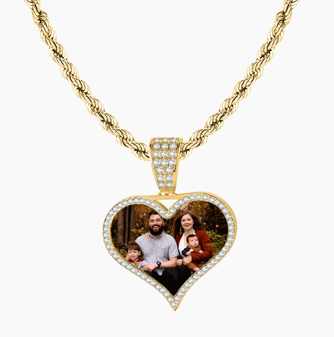 Colgante de fotos helado