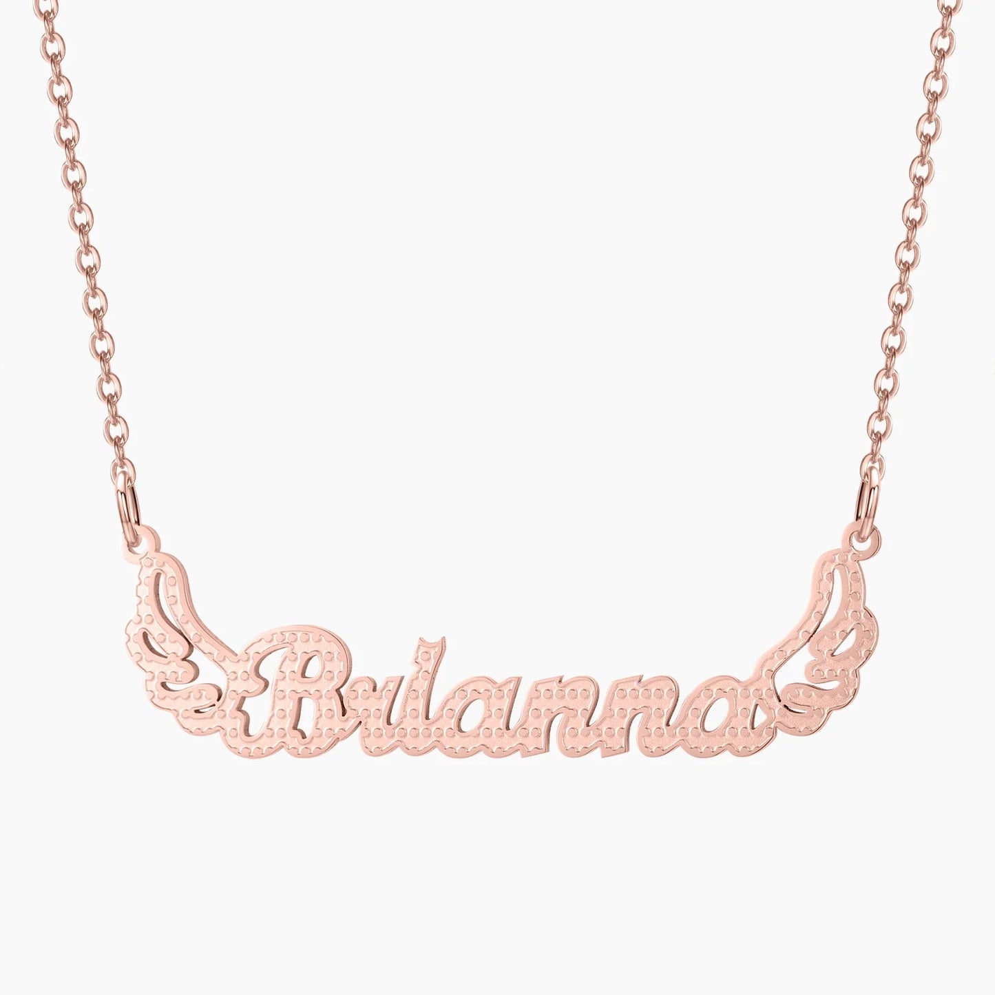 Angel Wings Name Necklace