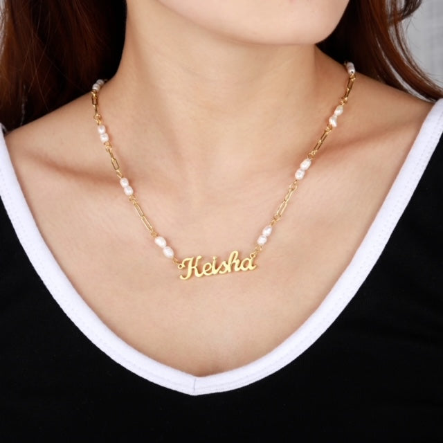 Pearl Name Necklace