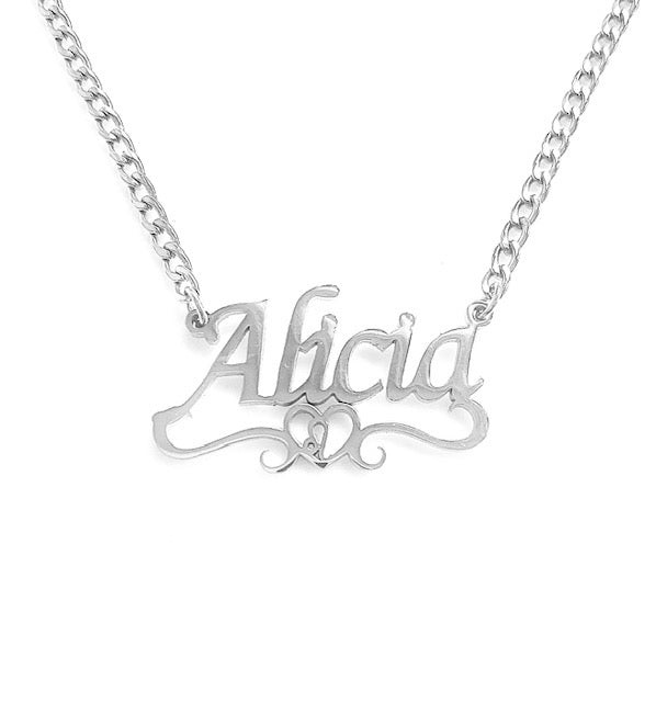 Lion exclusif♌Collier de nom de cœur.