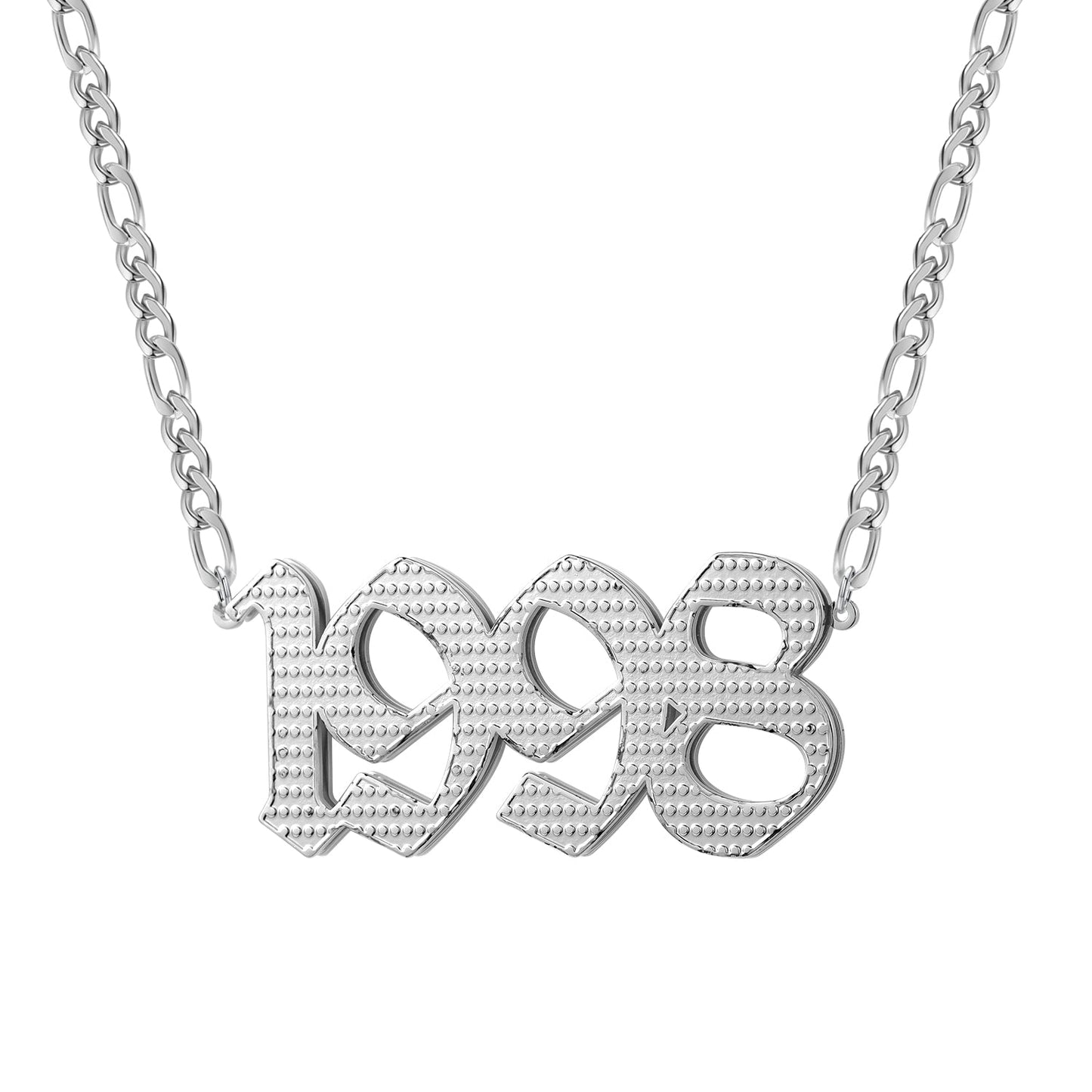 Double Layer Two Tone  Lucky Number Custom Necklace