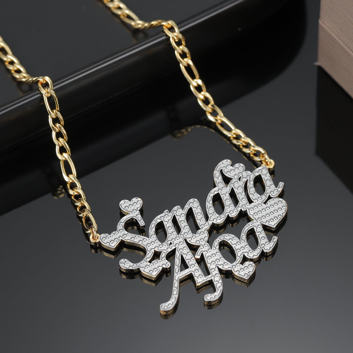 Heart Two Names Necklace