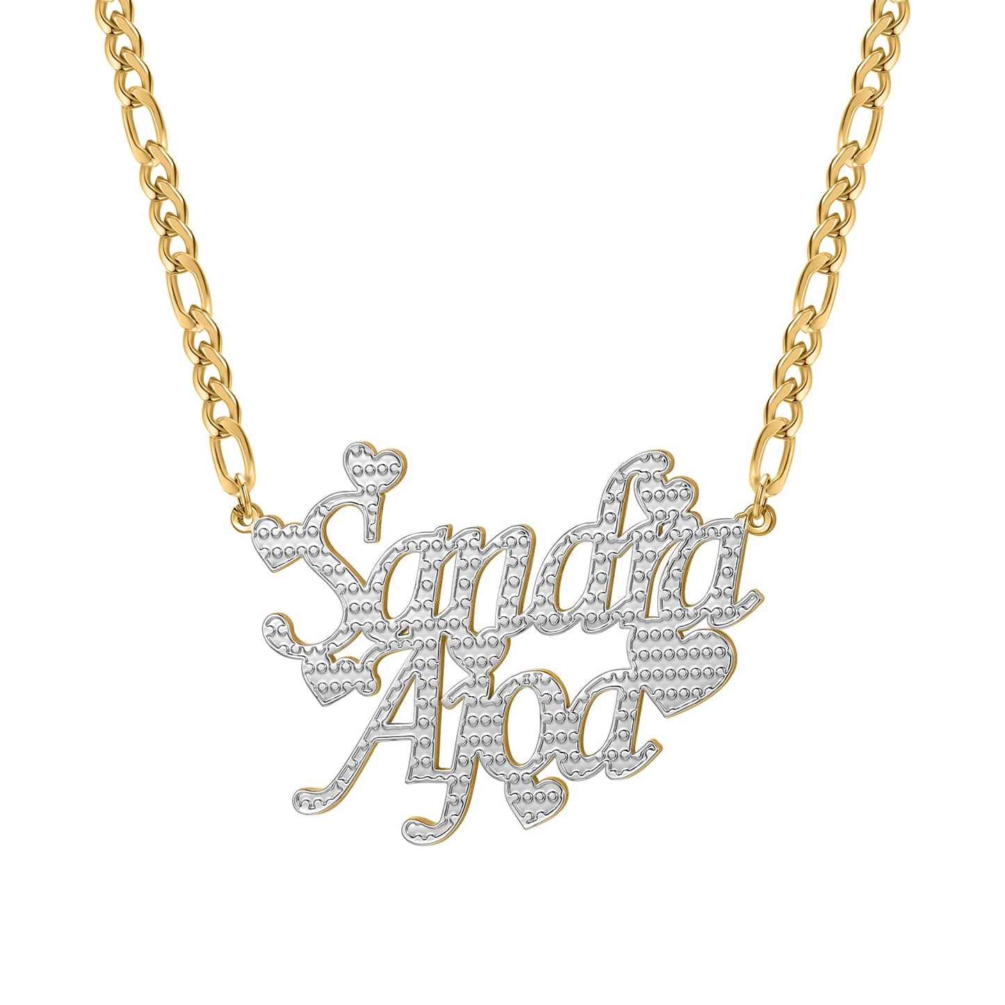 Heart Two Names Necklace