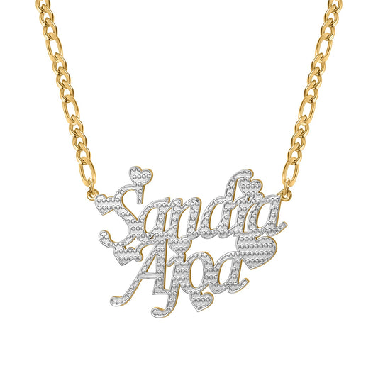 Heart Two Names Necklace