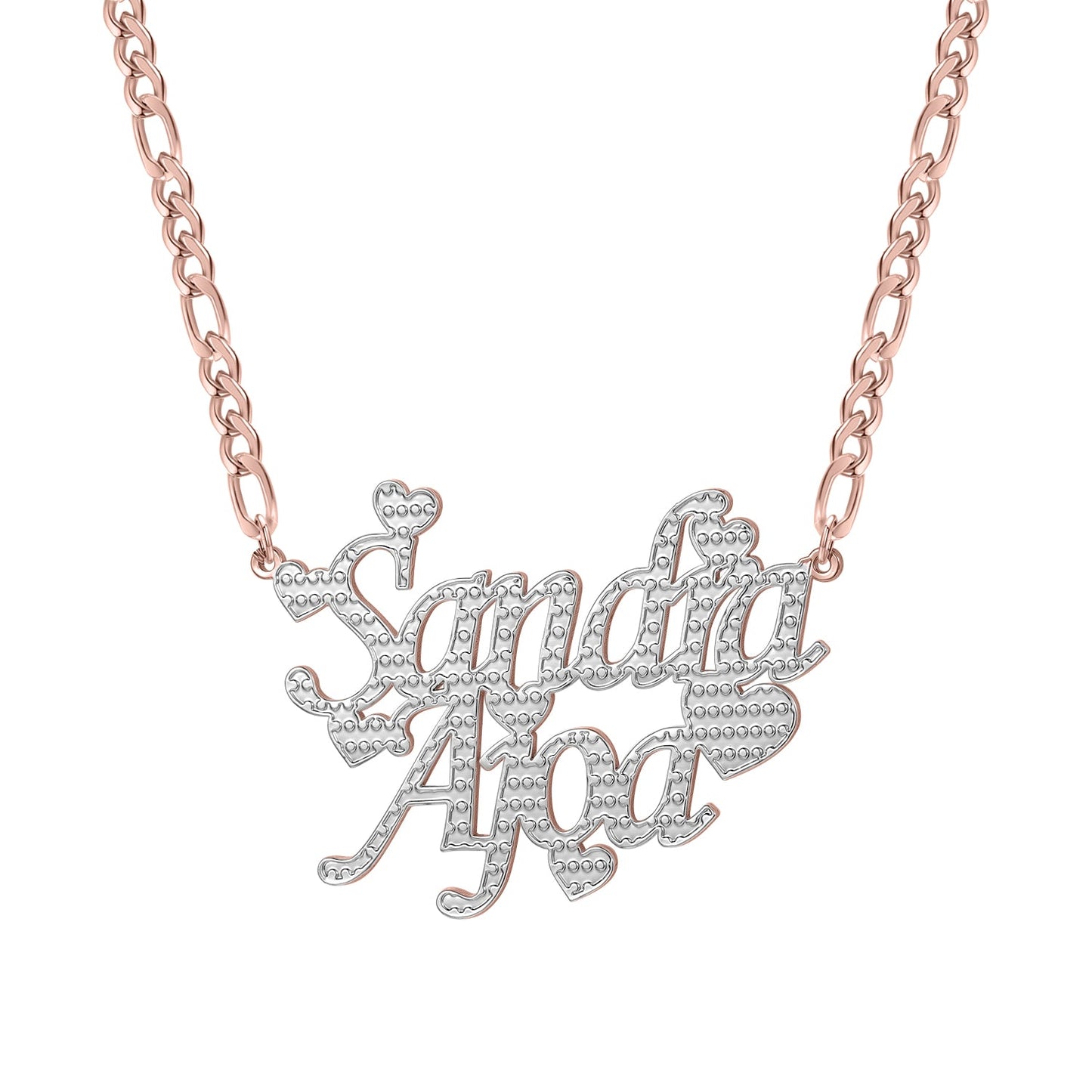 Heart Two Names Necklace