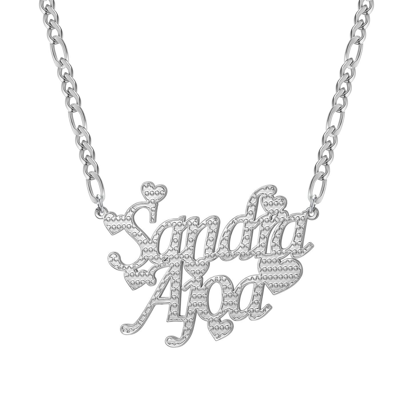 Heart Two Names Necklace
