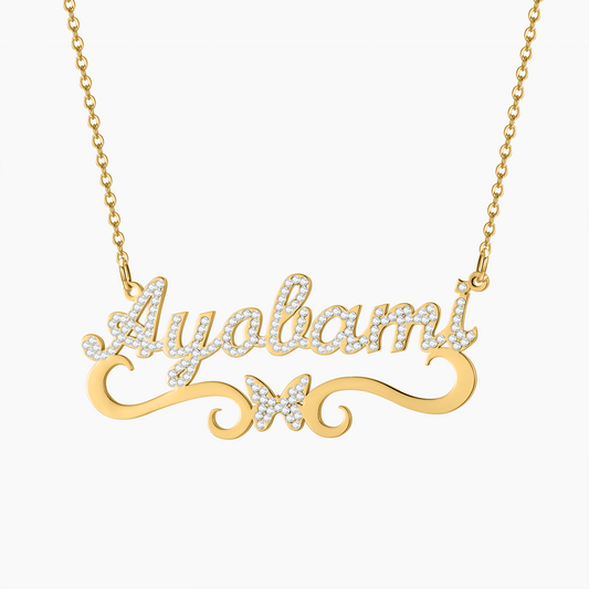 Butterfly Name Necklace