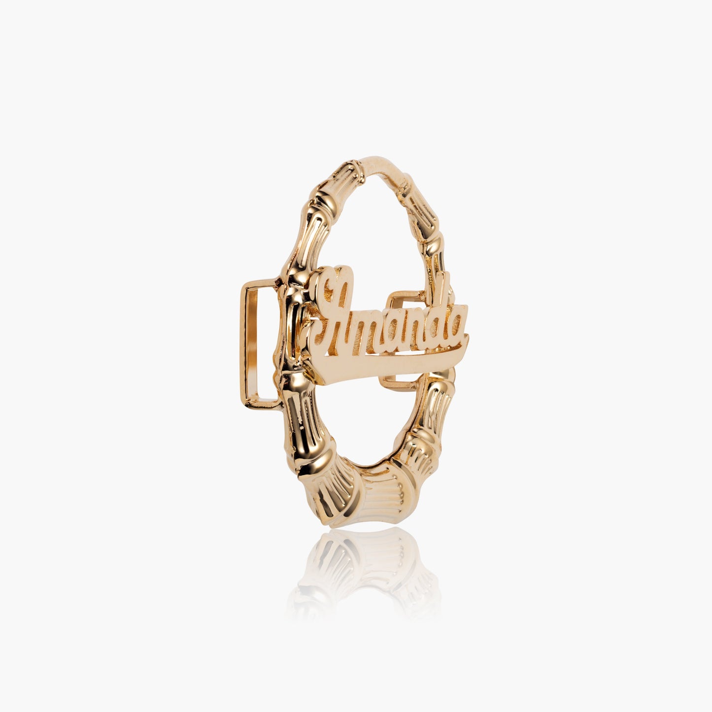 Placa de identificación de bambú de zapatillas