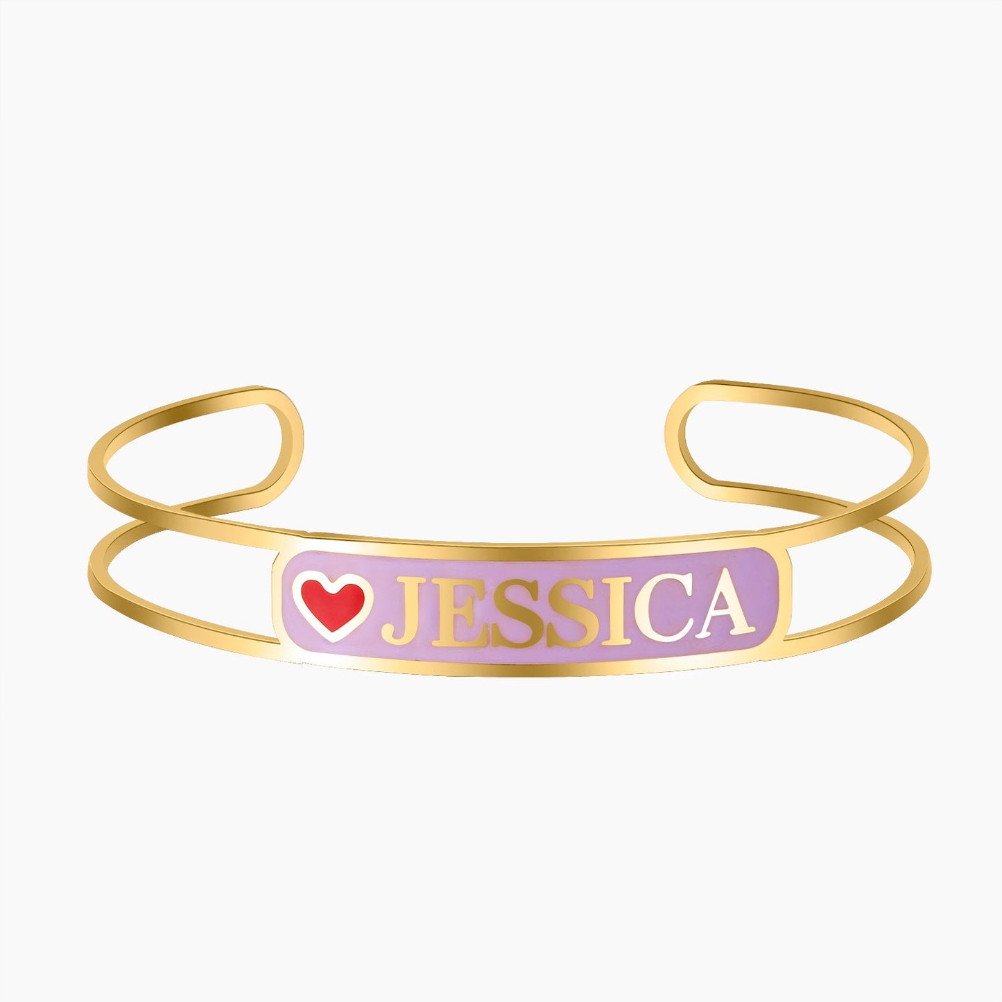 Enamel Charm Colored Cuff bangle