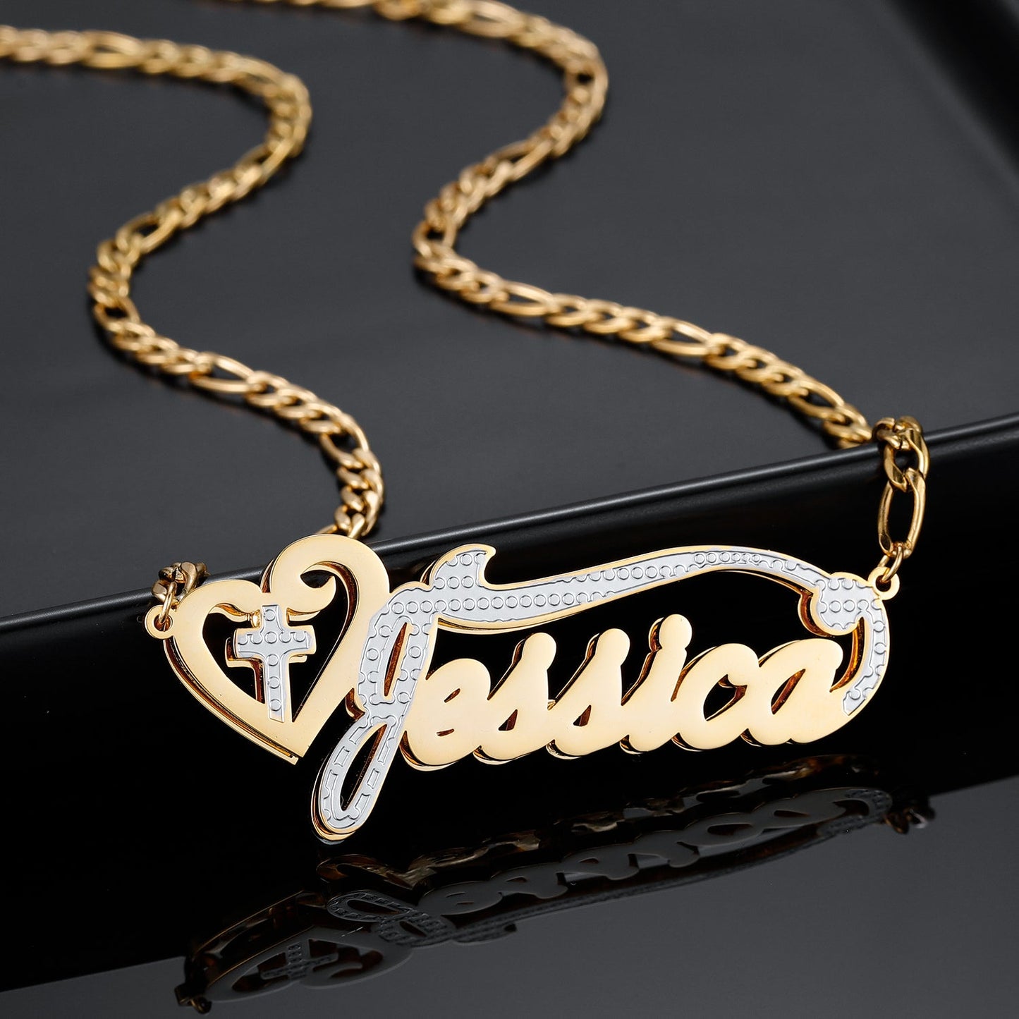 Collier de nom de coeur